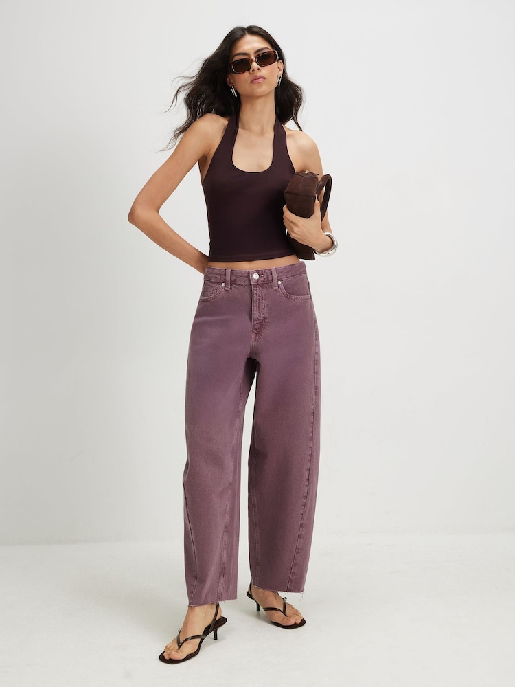 River Island Twist Seam Barrel Jeans - Afbeelding 1 van 4