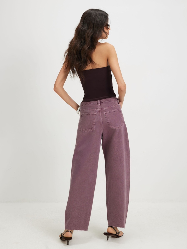 River Island Twist Seam Barrel Jeans - Afbeelding 4 van 4