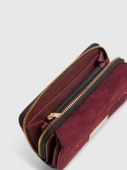 River Island Red Suede Logo Flap Purse - Image 4 of 5