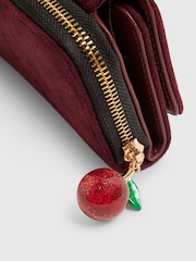 River Island Red Suede Logo Flap Purse - Image 5 of 5