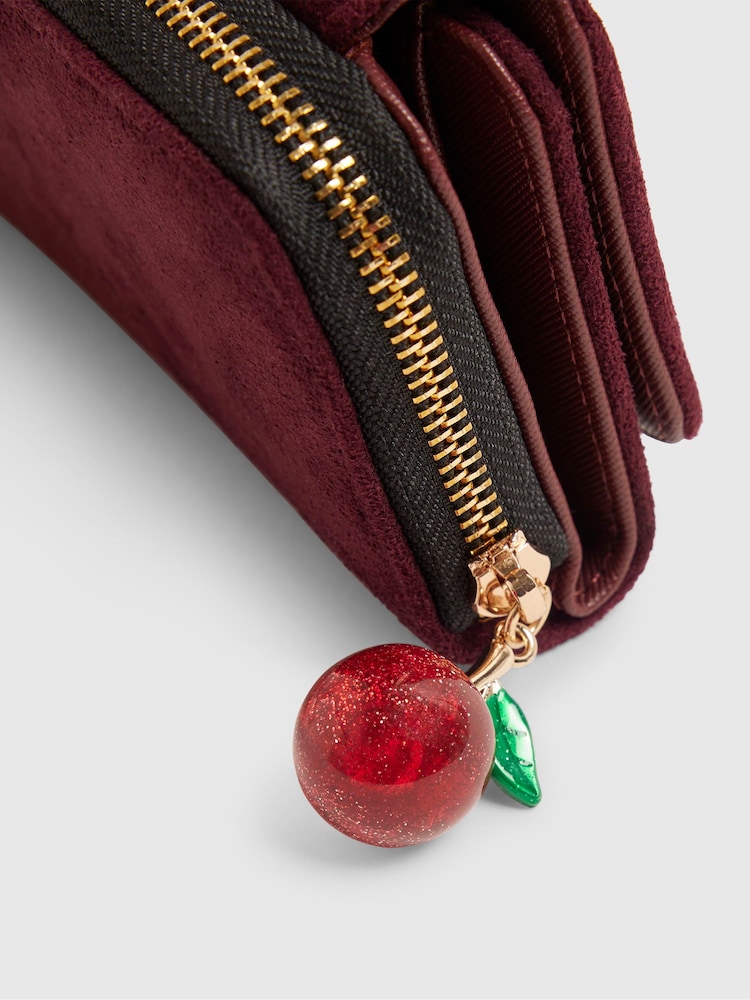 River Island Red Suede Logo Flap Purse - Image 5 of 5 River Island Red Suede Logo Flap Purse - Image 5 of 5