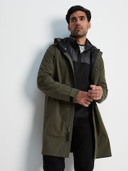 Tog 24 Green Glenton Long Hooded Waterproof Coat - Image 6 of 12