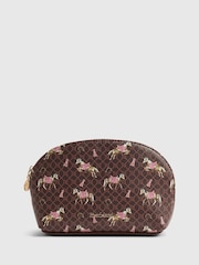 River Island Brown Horse Print Makeup Pouch - Image 1 of 5