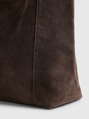 River Island Brown Panelled Suede Slouch Bag - Image 3 of 4