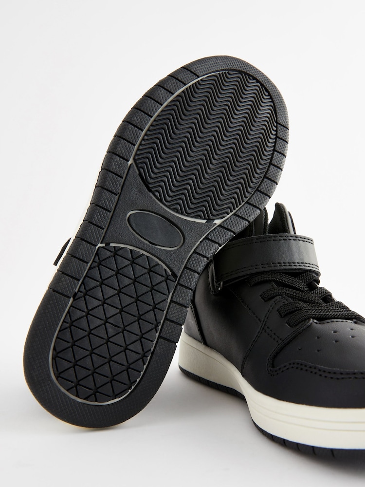Black Elastic Lace High Top Trainers - Image 8 of 8