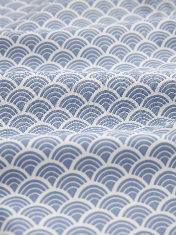 Blue Stretch Oxford Printed Long Sleeve Shirt - Image 7 of 7