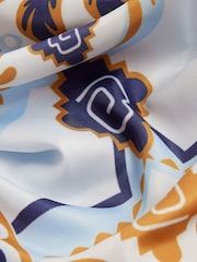 River Island Blue Tapestry Fringe Scarf - Image 2 of 2