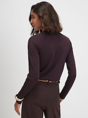 River Island Brown Pretty Trim Top - Image 2 of 4