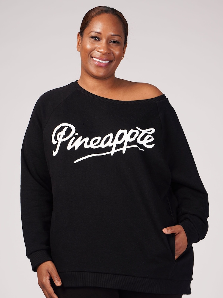Pineapple Black Oversized Monster Sweatshirt - Image 3 of 5