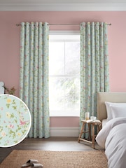 Laura Ashley Duck Egg Summer Palace Made to Measure 100% Cotton Curtains - Image 1 of 5