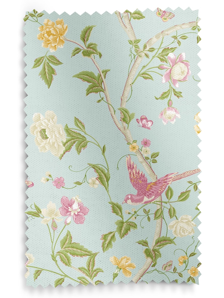 Laura Ashley Duck Egg Summer Palace Made to Measure 100% Cotton Curtains - Image 9 of 9