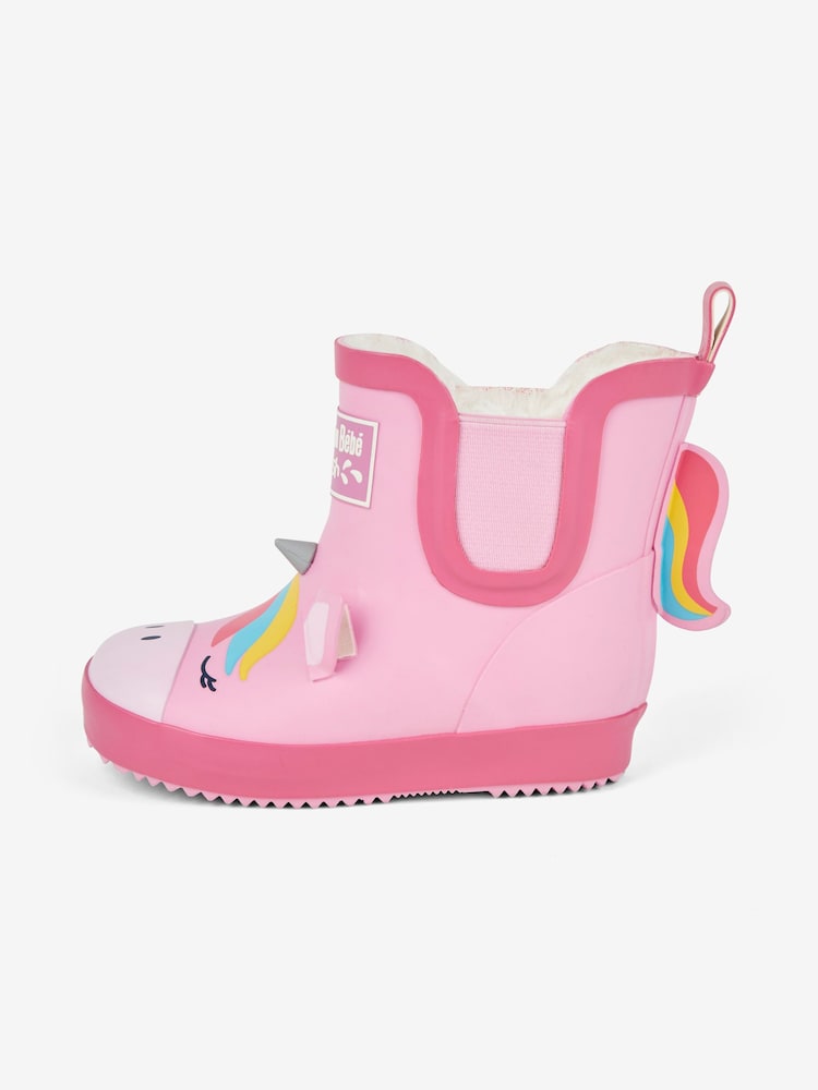 Bottes en caoutchouc JoJo Maman Bébé à doublure confortable en licorne - Image 3 of 6