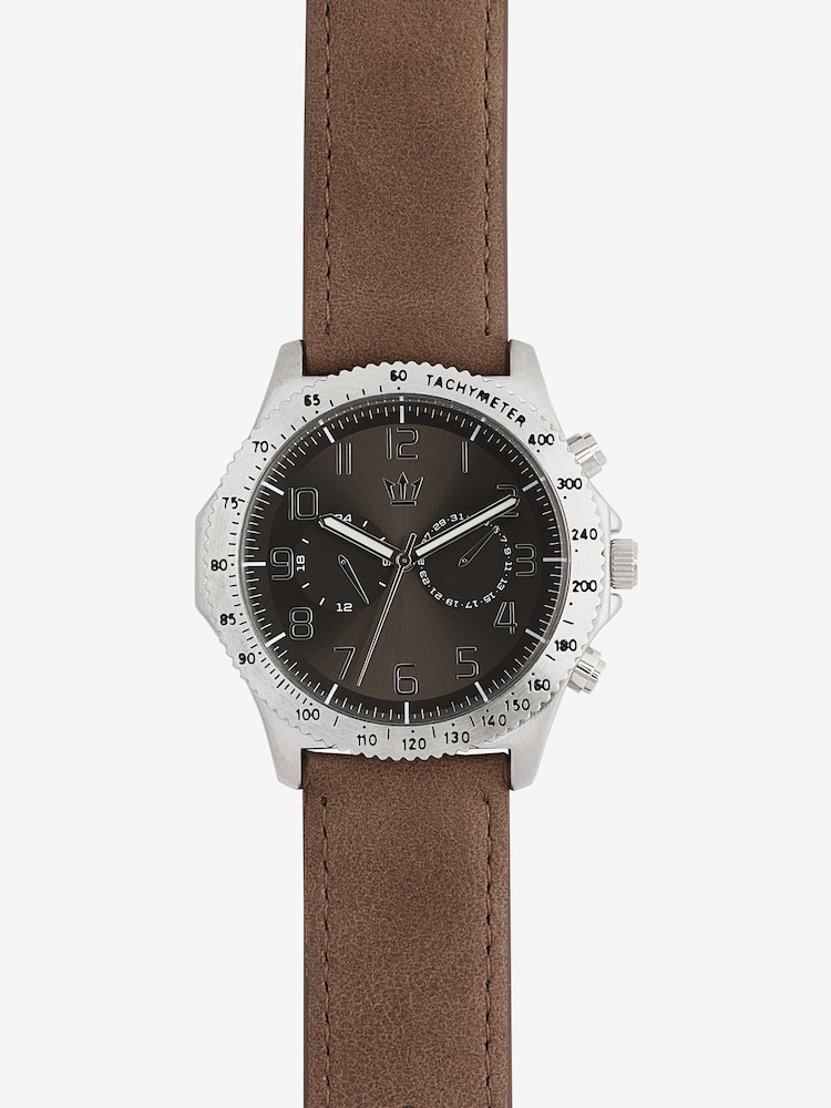 Brown Oily Strap Watch - Image 2 of 4