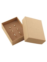 PILGRIM Gold Winny Recycled Stud Hoop Eqarrings Set - Image 3 of 3