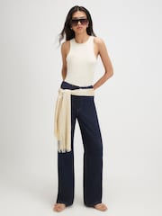 River Island Blue Relaxed Straight Jeans - Image 1 of 4