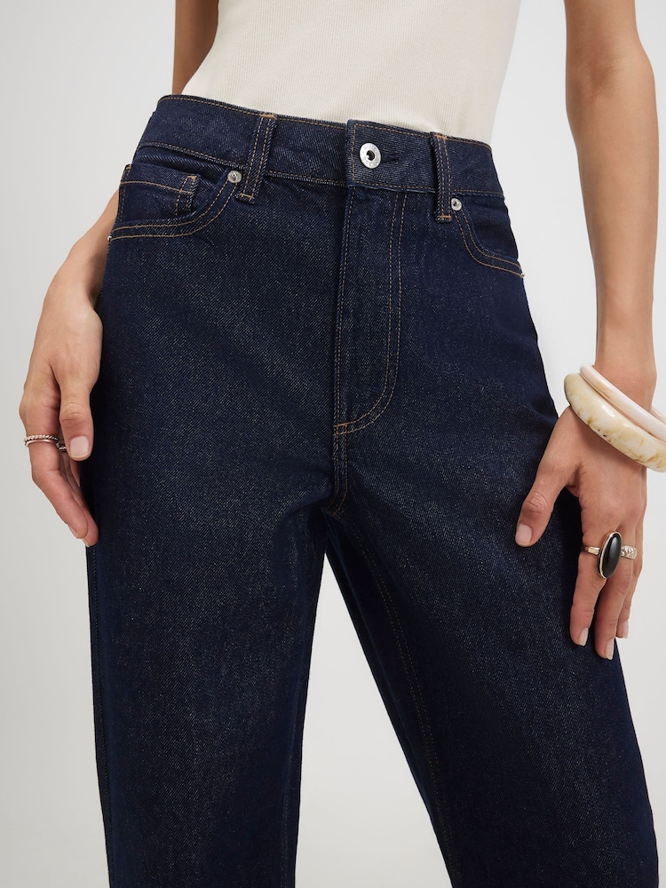 River Island Blue Relaxed Straight Jeans - Image 4 of 4