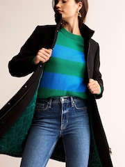 Boden Black Winchester Textured Coat - Image 2 of 6
