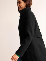 Boden Black Winchester Textured Coat - Image 4 of 6