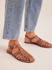 Boden Brown Traditional Fisherman Sandals - Image 1 of 4