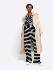 River Island Black Crochet Stripe Top - Image 4 of 7