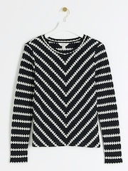 River Island Black Crochet Stripe Top - Image 6 of 7