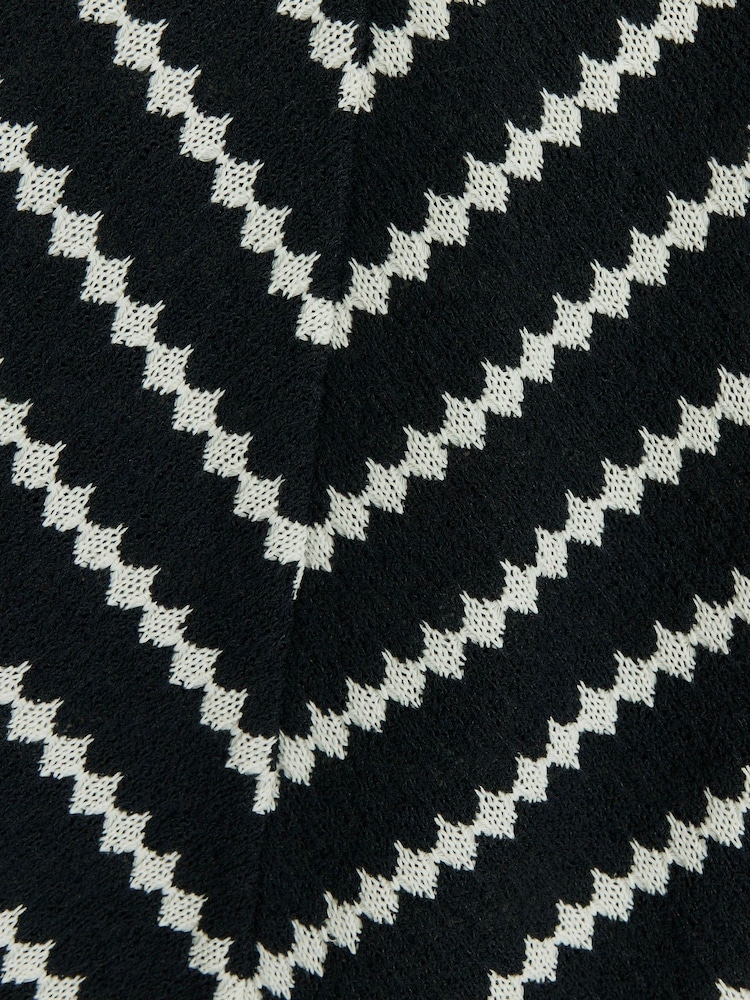 River Island Black Crochet Stripe Top - Image 7 of 7