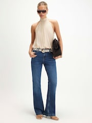 River Island Blue Back Split Seam Bootcut Jeans - Image 1 of 4