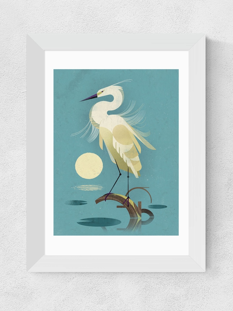 East End Prints Brown Little Egret Print by Dieter Braun - Image 1 of 2