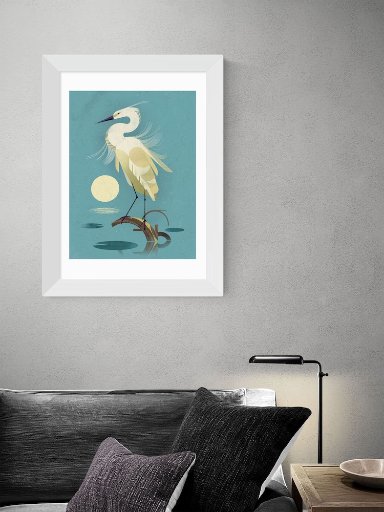 East End Prints Brown Little Egret Print by Dieter Braun - Image 2 of 2