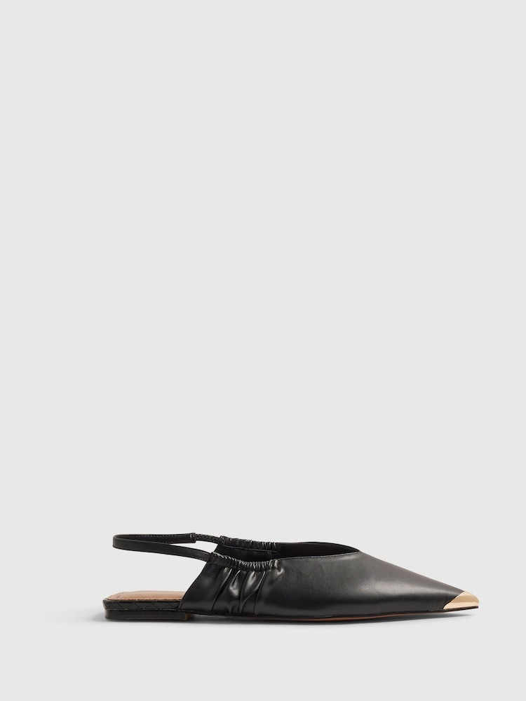 Negro - River Island Metal Point Toe Flat Shoes - Imagen 2 de 6 Negro - River Island Metal Point Toe Flat Shoes - Imagen 2 de 6