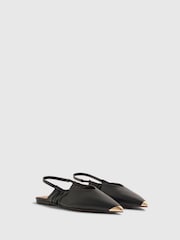 Negro - River Island Metal Point Toe Flat Shoes - Imagen 3 de 6