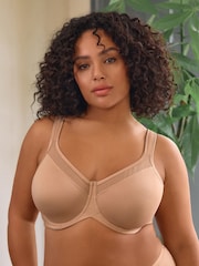 Praline Nude F-K Ultimate Support Cotton Minimiser Padded Strap Bra - Image 1 of 9