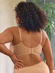 Praline Nude F-K Ultimate Support Cotton Minimiser Padded Strap Bra - Image 3 of 9