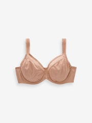 Praline Nude F-K Ultimate Support Cotton Minimiser Padded Strap Bra - Image 6 of 9