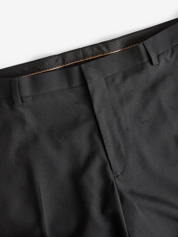 Black with Tape Detail Tailored Fit Tuxedo Suit Trousers - Image 7 of 9