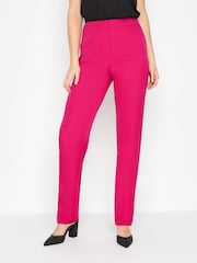 Long Tall Sally Pink Scuba Crepe Slim Leg Trousers - Image 1 of 4