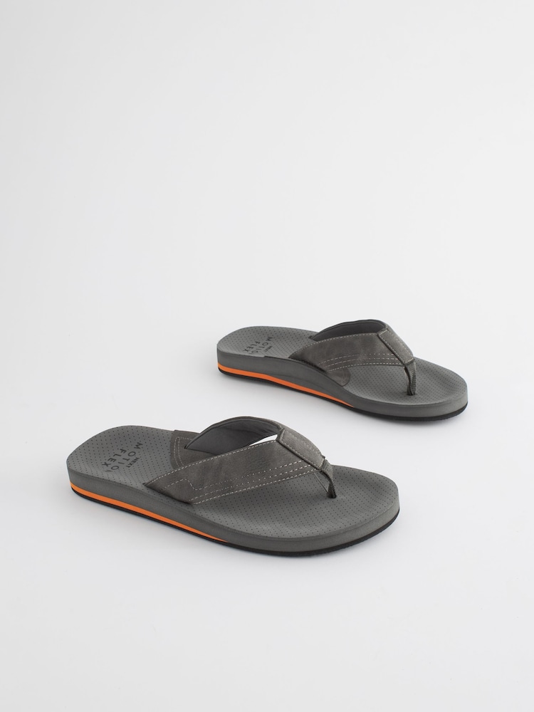 Navy Blue Motionflex Flip Flops - Image 2 of 6