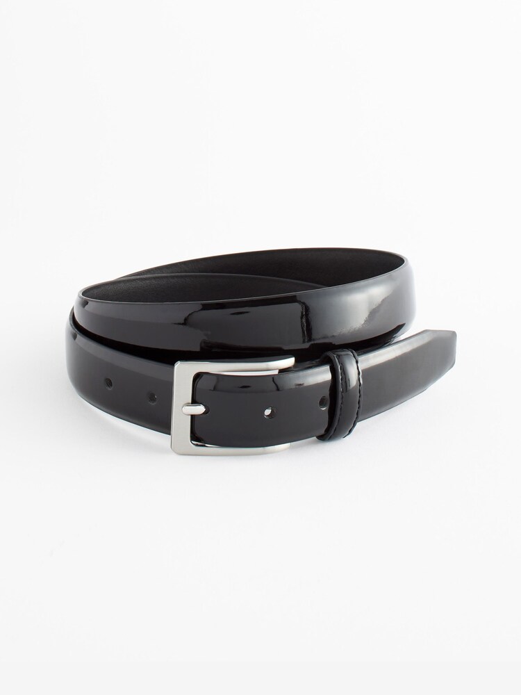 Czarny - Lakierowany pasek - Obraz 2 z 4