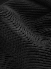 self. Black Scoop Neck Ribbed Jersey Corset Top - Image 9 of 9