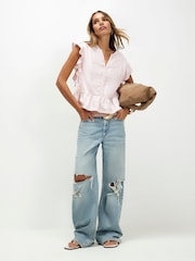 River Island трикотажная блузка на пуговицах - Изображение 3 4