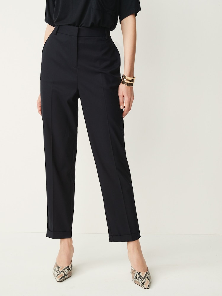 Navy Tailored Taper Trousers - Image 1 of 5