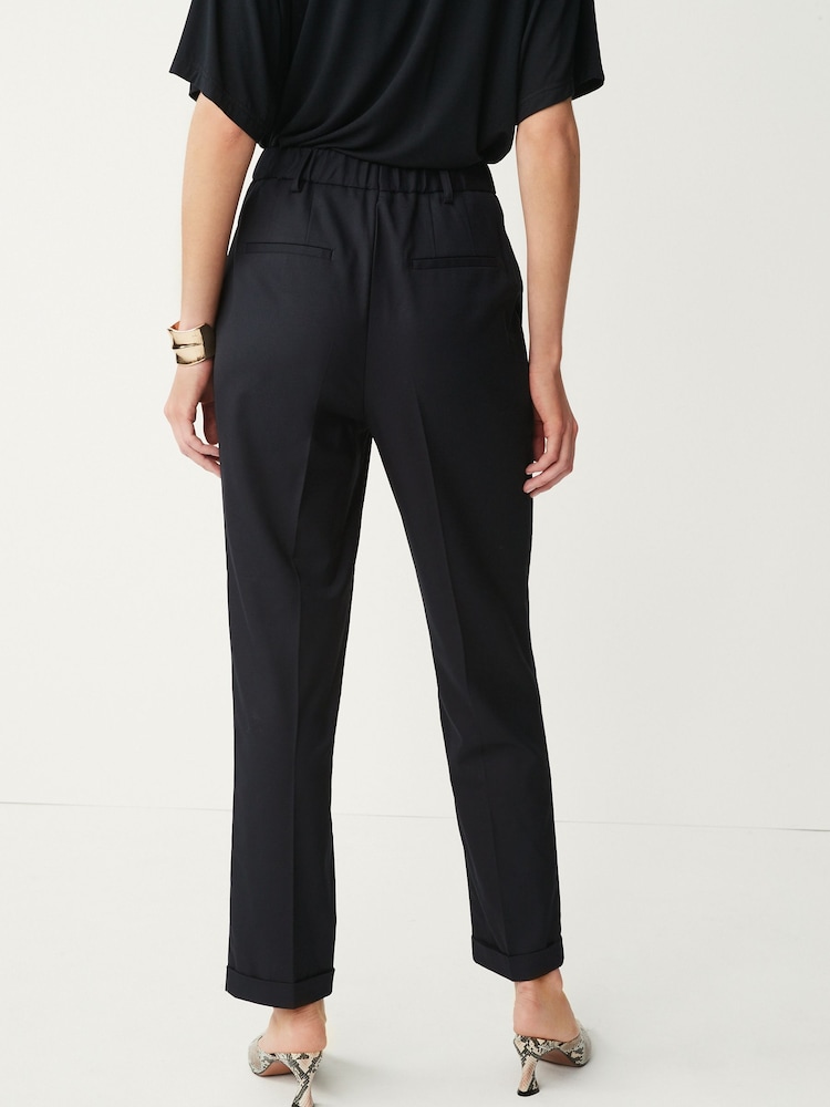 Navy Tailored Taper Trousers - Image 2 of 5