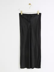 River Island Black Petite Tie Waist Bias Skirt - Image 4 of 5