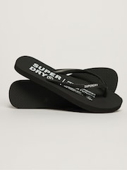 SUPERDRY Black Vegan Flip-Flops - Image 1 of 4