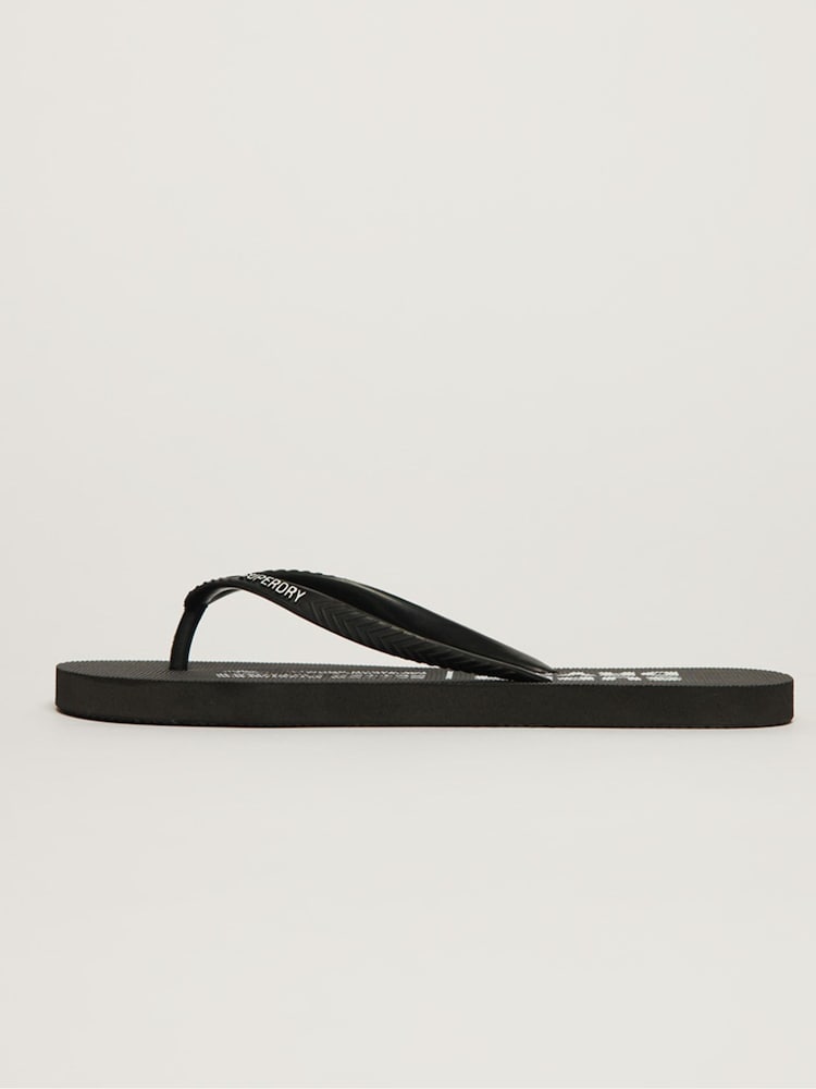 SUPERDRY Black Vegan Flip-Flops - Image 2 of 4