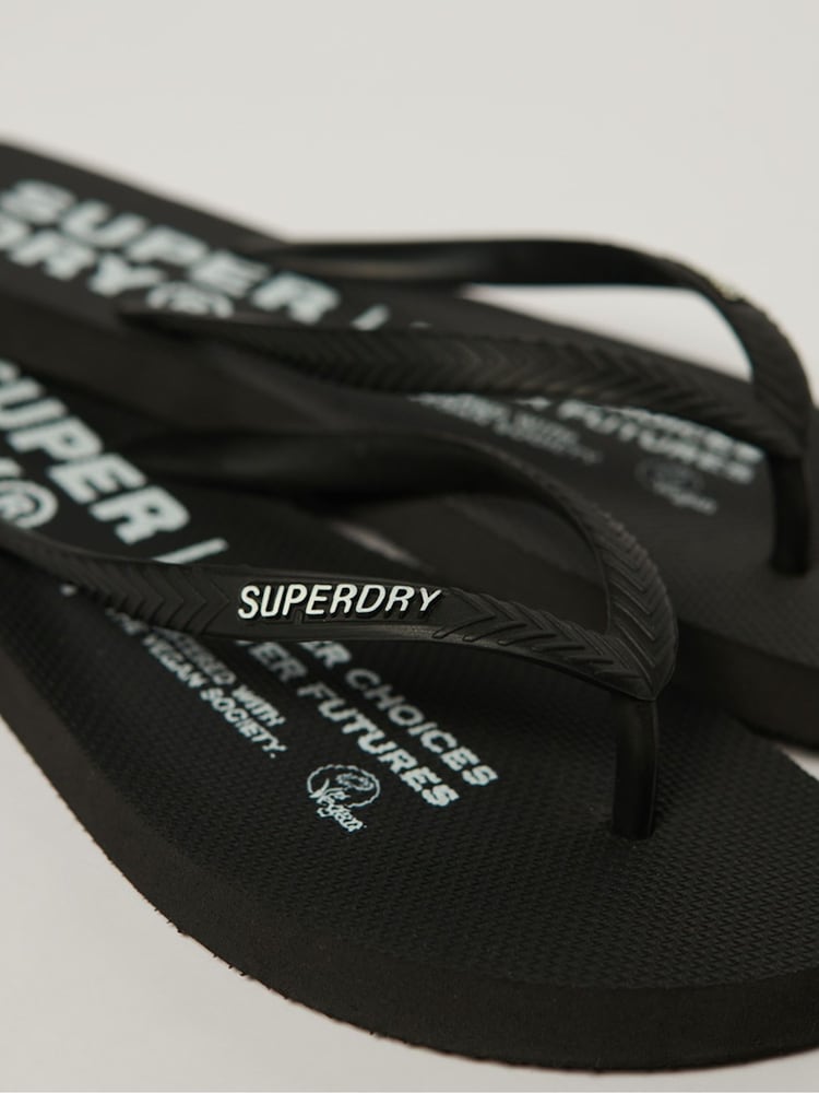 SUPERDRY Black Vegan Flip-Flops - Image 4 of 4