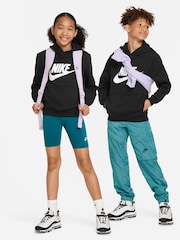 Czarny - Polarowa bluza Nike Club z logo i kapturem - Image 7 of 8