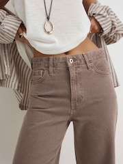 River Island Brown Relaxed Straight Jeans - Image 3 of 4