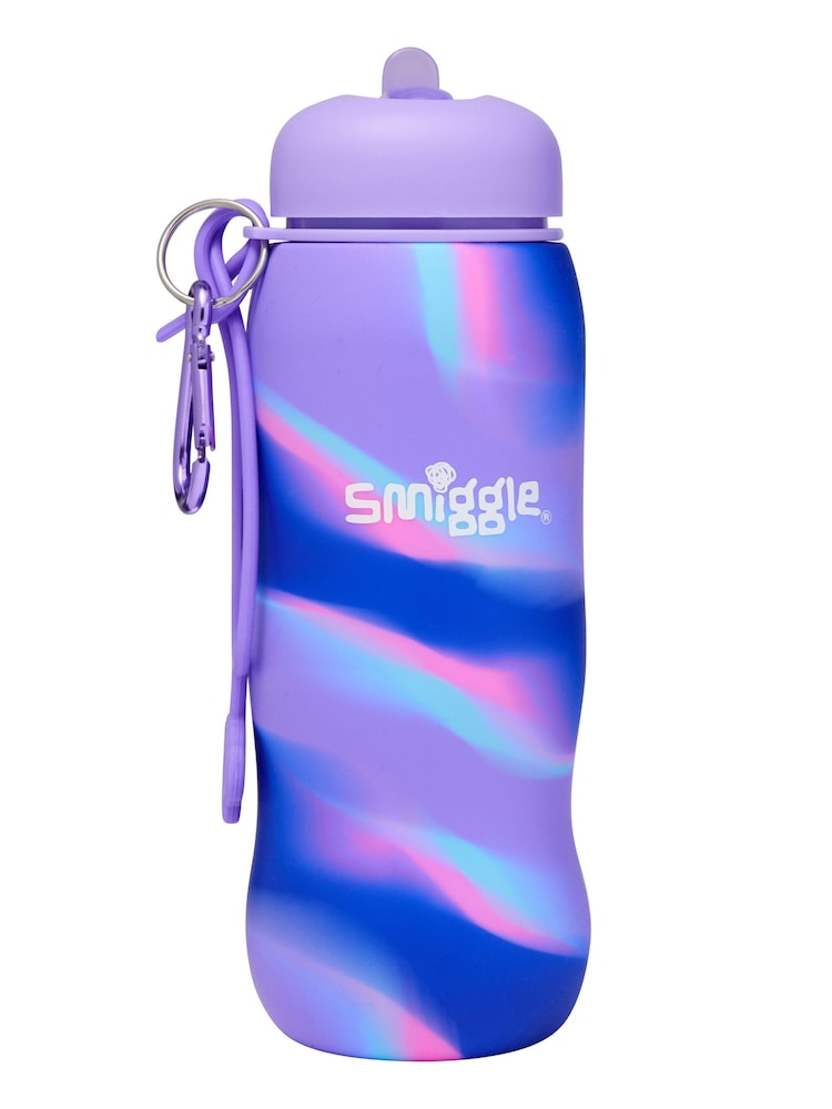Smiggle Purple Vivid Silicone Roll Up Drink Bottle - Image 1 of 3