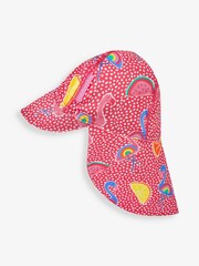 JoJo Maman Bébé Pink Flamingo UPF 50 Sun Protection Hat - Image 3 of 4